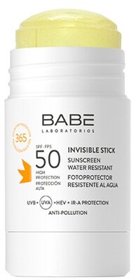 Сонцезахисний стік для обличчя і тіла Babe Laboratorios SPF50 невидимий прозорий, 30 г