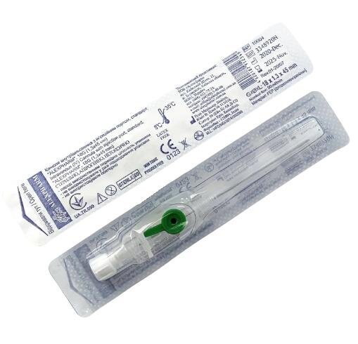 Канюля внутрішньовенна Alexpharm, 18G, зелена, 1 штука