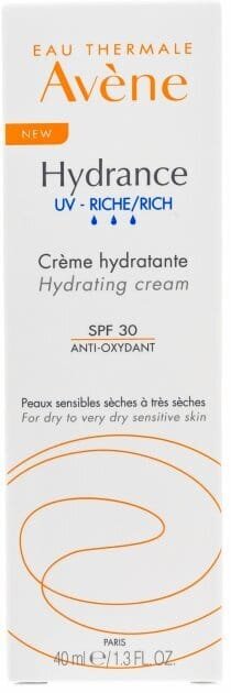 Крем для обличчя Avene Hydrance UV Rich SPF30 насичений зволожуючий, 40 мл