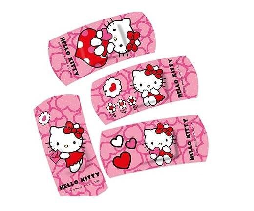 Набір пластирів медичних Medrull Hello Kitty дитячих бактерицидних на полімерній основі, 25 мм х 57 мм, 10 штук