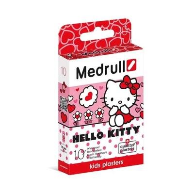 Набір пластирів медичних Medrull Hello Kitty дитячих бактерицидних на полімерній основі, 25 мм х 57 мм, 10 штук