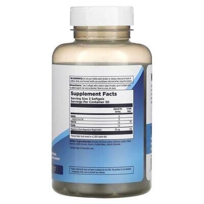 Магнію гліцинат з високою абсорбцією KAL High Absorption Magnesium Glycinate, 90 м'яких таблеток
