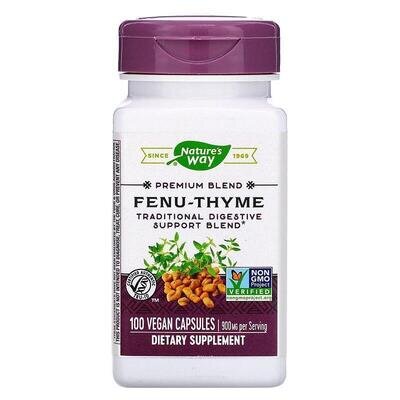 Комплекс для дихальних шляхів Nature's Way Fenu-Thyme 900 мг, 100 капсул