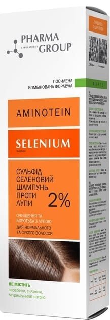 Шампунь Pharma Group Laboratories Сульфід селеновий 2% проти лупи для нормального і сухого волосся, 150 мл