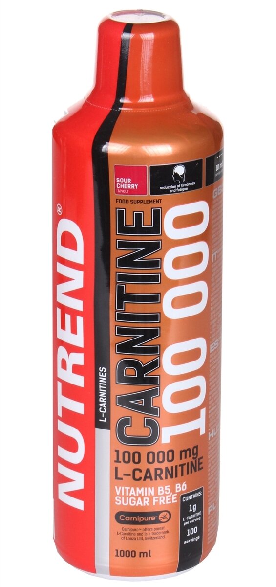 Карнітин Nutrend Carnitine 100 000 кисла вишня, 1000 мл