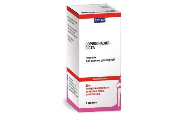 Вориконазол-Віста порошок для р-ну д/інф. по 200 мг №1 у флак.