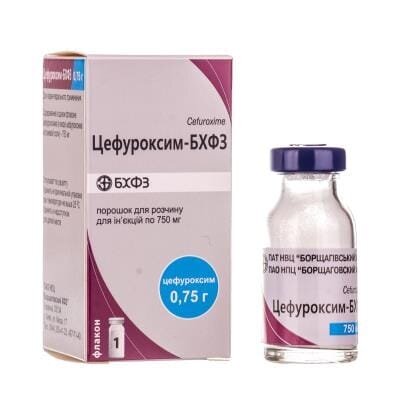 Цефуроксим-БХФЗ порошок для р-ну д/ін. по 750 мг №1 у флак.