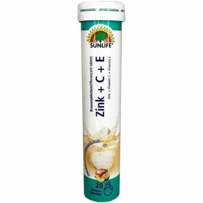 Вітаміни Sunlife Vitamin Zink + C + E таблетки шипучі №20