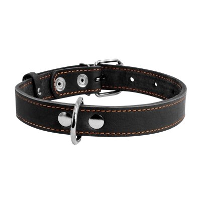 Нашийник Collar 01331 одинарний, ширина 25 мм, довжина 38-50 см, чорний