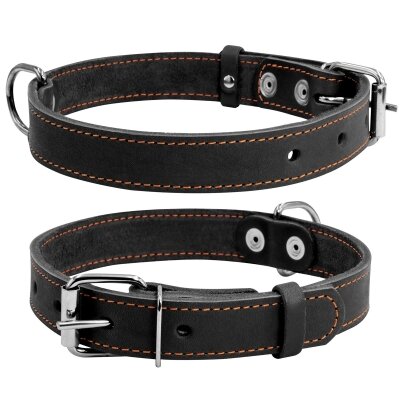 Нашийник Collar 01331 одинарний, ширина 25 мм, довжина 38-50 см, чорний