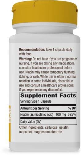Ніацин Nature's Way Niacin (Vitamin B3) 100 мг, 100 капсул