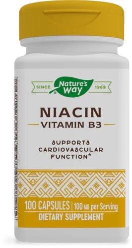 Ніацин Nature's Way Niacin (Vitamin B3) 100 мг, 100 капсул