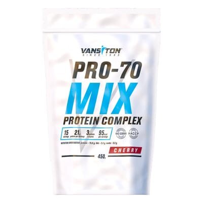 Протеїн Vansiton Pro-70 Mix Protein Complex, вишня, 450 г