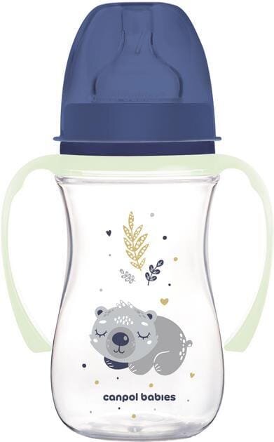 Пляшечка Canpol Babies Easystart Sleepy Koala 35/237_blu антиколікова з широким отвором, блакитна, 240 мл