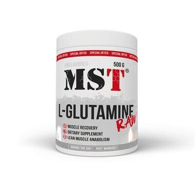 L-глютамін MST Nutrition Glutamine RAW без смаку, 500 г