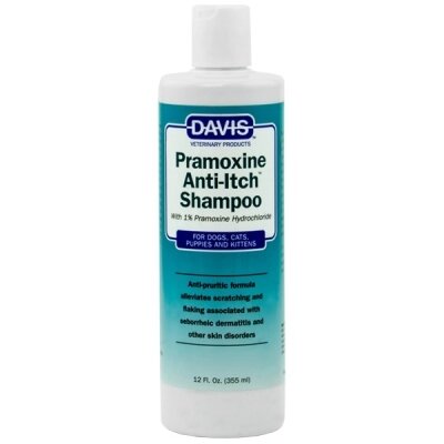 Шампунь Davis Pramoxine Anti-Itch від свербежу з 1% піридоксину гідрохлоридом для собак та котів, 50 мл