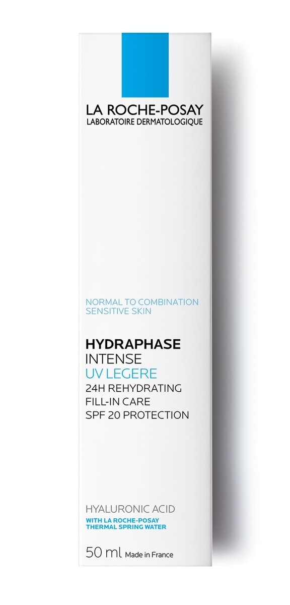 Крем для обличчя La Roche-Posay Hydraphase Intense UV Legere SPF20 інтенсивний зволожуючий для нормальної та комбінованої шкіри, 50 мл