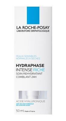 Крем для обличчя La Roche-Posay Hydraphase Intense Riche інтенсивний зволожуючий для сухої і чутливої шкіри, 50 мл