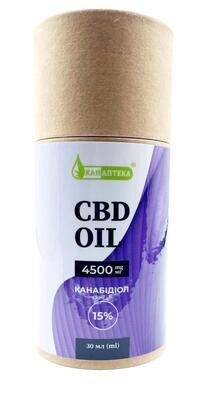 CBD-олія Канаптека Канабідіол 15% 4500 мг по 30 мл у флаконі