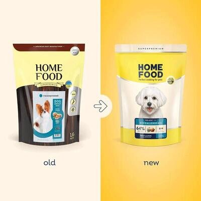 Корм сухий Home Food Hypoallergenic гіпоалергенний для дорослих собак дрібних порід з фореллю та рисом, 1,6 кг