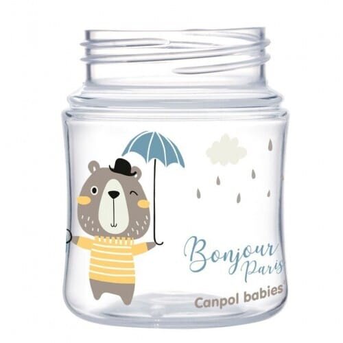Пляшечка Canpol Babies Easystart Bonjour Paris 35/231_blu антиколікова з широким отвором, синя, 120 мл