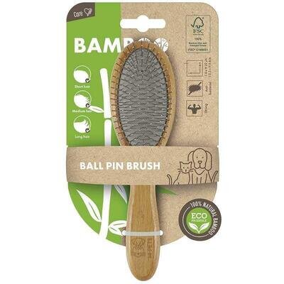Щітка бамбукова M-Pets Bamboo для розчісування шерсті котів та собак, 22х6 см