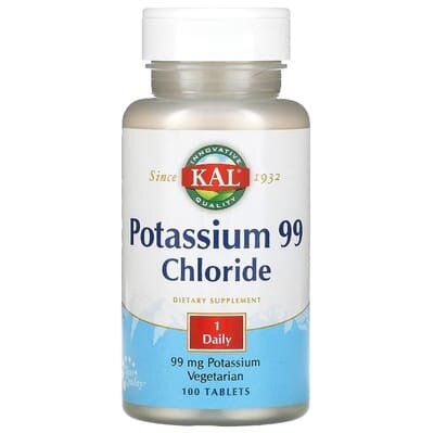 Калий 99 хлорид KAL Potassium 99 Chlorid, 100 таблеток
