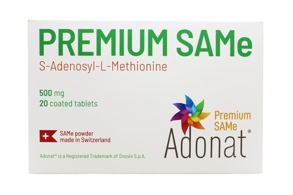 Адеметіонін Адонат (PREMIUM SAMe) таблетки по 500 мг №20 (10х2)