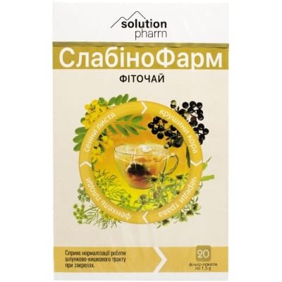 СлабіноФарм Solution Pharm фіточай по 1,5 г №20 у філ.-пак.