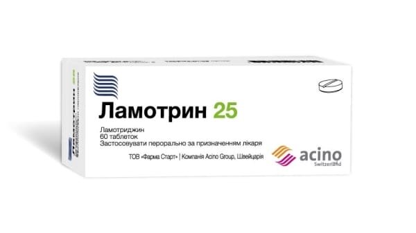 Ламотрин 25 таблетки по 25 мг №60 (10х6)