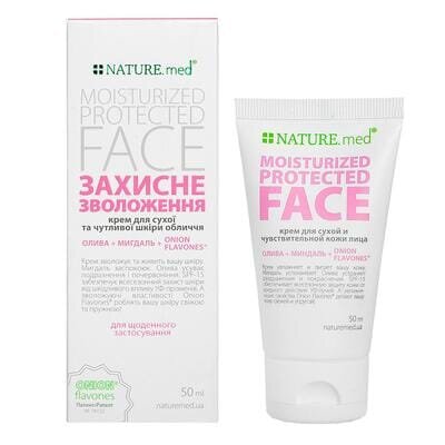 Крем для обличчя NATURE.med Захисне зволоження SPF15 для сухої та чутливої шкіри, 50 мл