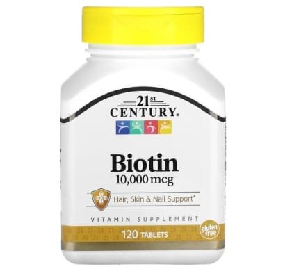 Біотин 21st Century Biotin 10000 мкг, 120 таблеток