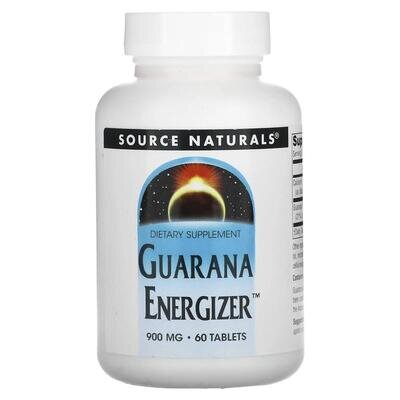 Гуарана Source Naturals Guarana Energizer 900 мг, 60 таблеток