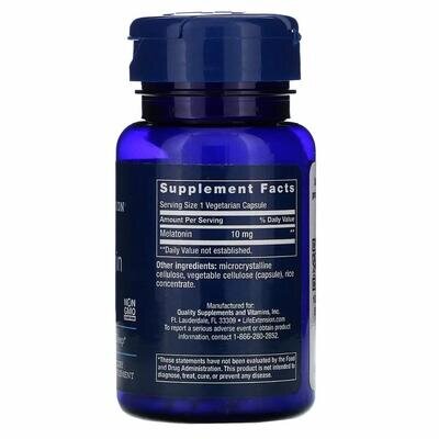 Мелатонін Life Extension Melatonin 10 мг, 60 капсул