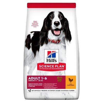 Корм сухий Hill's Science Plan Canine Adult Advanced Fitness Medium, зі смаком курки, 2,5 кг