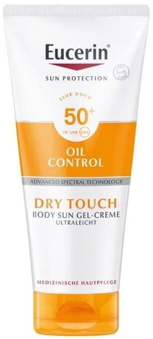 Гель-крем сонцезахисний для тіла Eucerin Sun SPF50+ Oil Control ультралегкий з матуючим ефектом (83555), 200 мл