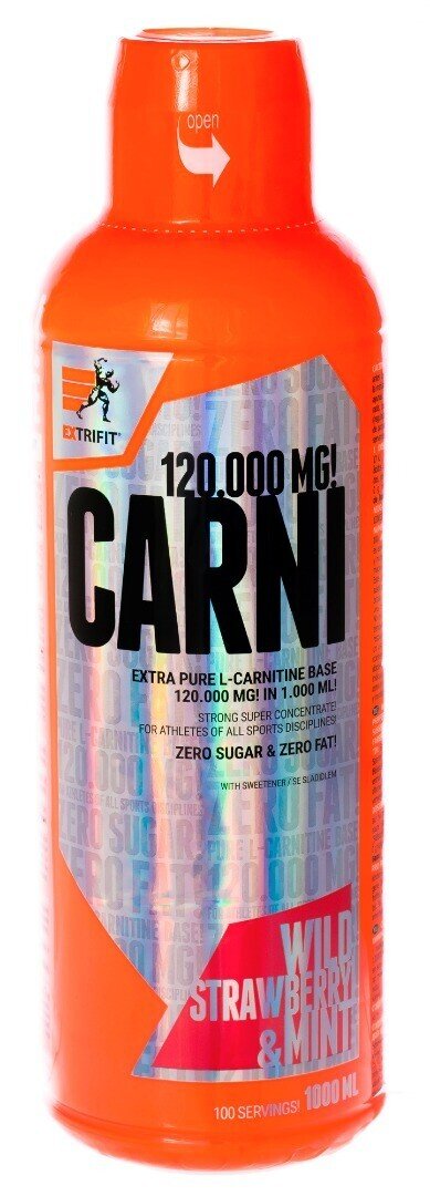Карнітин Extrifit Carni 120.000 лісова суниця та м'ята, 1000 мл