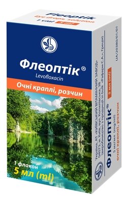Флеоптік краплі оч., р-н 5 мг/мл по 5 мл у флак. поліет.