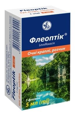 Флеоптік краплі оч., р-н 5 мг/мл по 5 мл у флак. поліет.