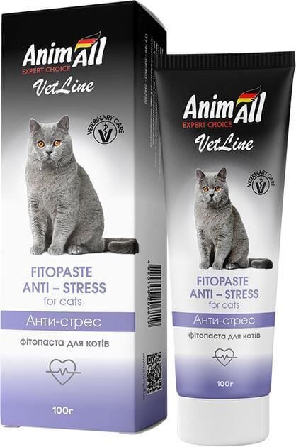 Фітопаста для котів AnimAll VetLine Анти-стрес, 100 г