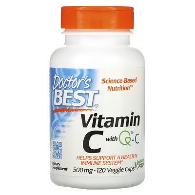 Вітамін С 500 мг Doctor's Best Vitamin C, 120 вегетаріанських капсул