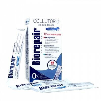 Ополіскувач для ротової порожнини BioRepair Plus Професійний захист і відновлення, 12 стіків х 12 мл