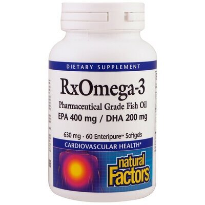 Риб'ячий жир Омега 3 Natural Factors Rx Omega-3, 60 капсул