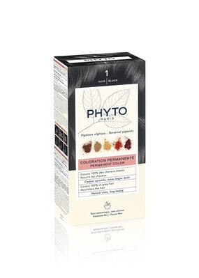 Крем-фарба Phyto Phytocolor, тон 1 чорний, 60 мл + 40 мл