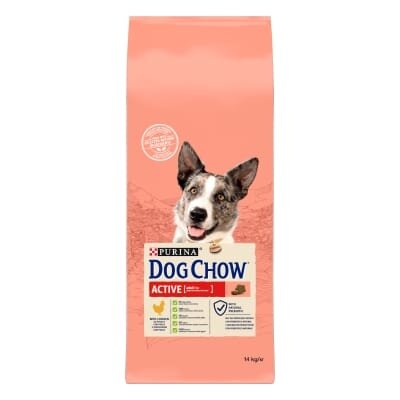 Корм сухий для дорослих активних собак Purina Dog Chow Active Adult зі смаком курки, 14 кг