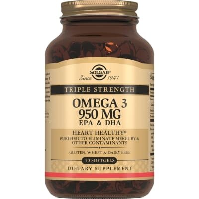 Омега-3 Solgar Triple Strength Omega-3 950 мг м'які капсули №50