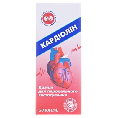 Кардіолін краплі д/перор. заст. по 50 мл у флак.