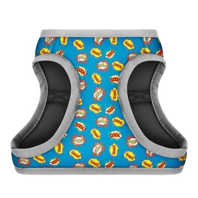 Шлея для собак Collar WauDog 2901 Clothes c QR паспортом, малюнок "ВАУ", розмір XS2, обхват грудей 28-31 см, обхват шиї 20-22 см