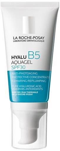 Аквагель La Roche-Posay Hyalu B5 проти фотостаріння та втрати пружності зневодненої, тьмяної шкіри обличчя, SPF30, 50 мл