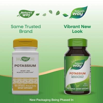 Калій Nature's Way Potassium 99 мг, 100 капсул
